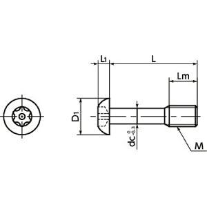 SSC-SRBS-M5-12 NBK Captive Button Head Cap Bolts with Hexalobular Socket (with Pin) Made in Japan - VXB Ball Bearings