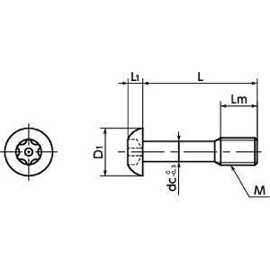 SSC-SRBS-M5-16 NBK Captive Button Head Cap Bolts with Hexalobular Socket (with Pin) Made in Japan - VXB Ball Bearings