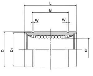 SWS16 NB 1 inch Ball Bushings Linear Motion - VXB Ball Bearings