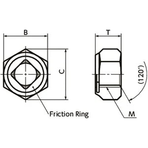 SWUS-M12 NBK Hex Lock Nuts Made in Japan - VXB Ball Bearings