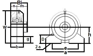 UCPAS208-40mm Pillow Block Tapped Base 40mm Bore Set Screw Bearings - VXB Ball Bearings