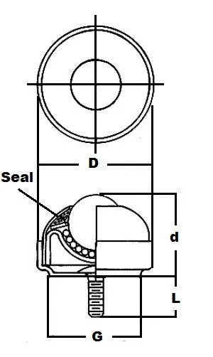 1 1/2 Stud Type transfer SBT-1 1/2 CS/SS 3/8 inch Threaded Stem - VXB Ball Bearings