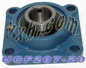 1 1/4 Bearing UCF207-20 + Square Flanged Housing Mounted Bearings - VXB Ball Bearings