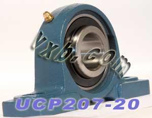 1 1/4 Bearing UCP-207-20 + Pillow Block Cast Housing Mounted Bearings - VXB Ball Bearings