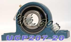 1 1/4 Bearing UCP207-20 + Pillow Block Cast Housing Mounted Bearings - VXB Ball Bearings