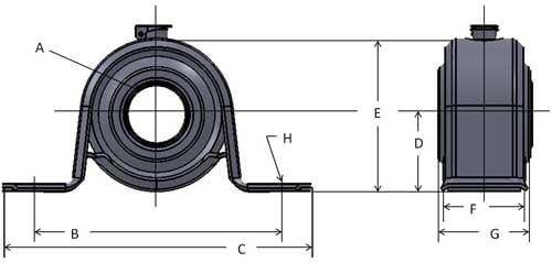 1 1/4 BFE20A Extra Strength Pillow Block Mounted Bearing - VXB Ball Bearings