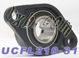 1 15/16 Bearing UCFL-210-31 + 2 Bolts Flanged Housing Mounted Bearings - VXB Ball Bearings