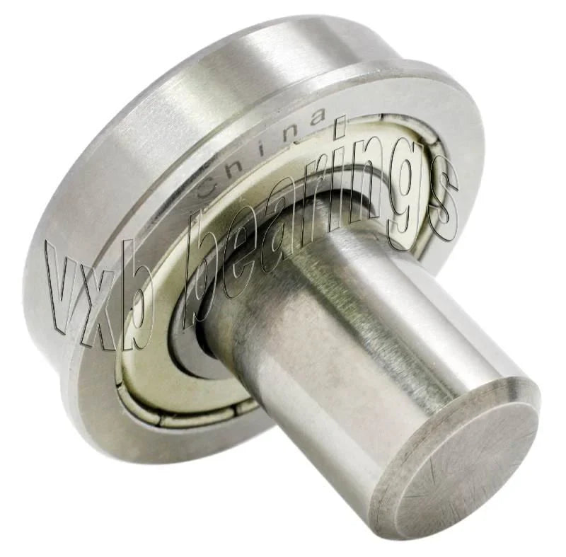 1 1/8 Inch Flanged Bearing with 1/2 Diameter Integrated 1 1/4 Axle - VXB Ball Bearings