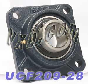 1 3/4 Bearing UCF209-28 + Square Flanged Housing Mounted Bearings - VXB Ball Bearings