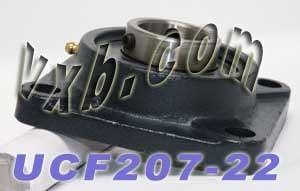 1 3/8 Bearing UCF-207-22 + Square Flanged Housing Mounted Bearings - VXB Ball Bearings