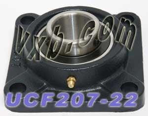 1 3/8 Bearing UCF-207-22 + Square Flanged Housing Mounted Bearings - VXB Ball Bearings