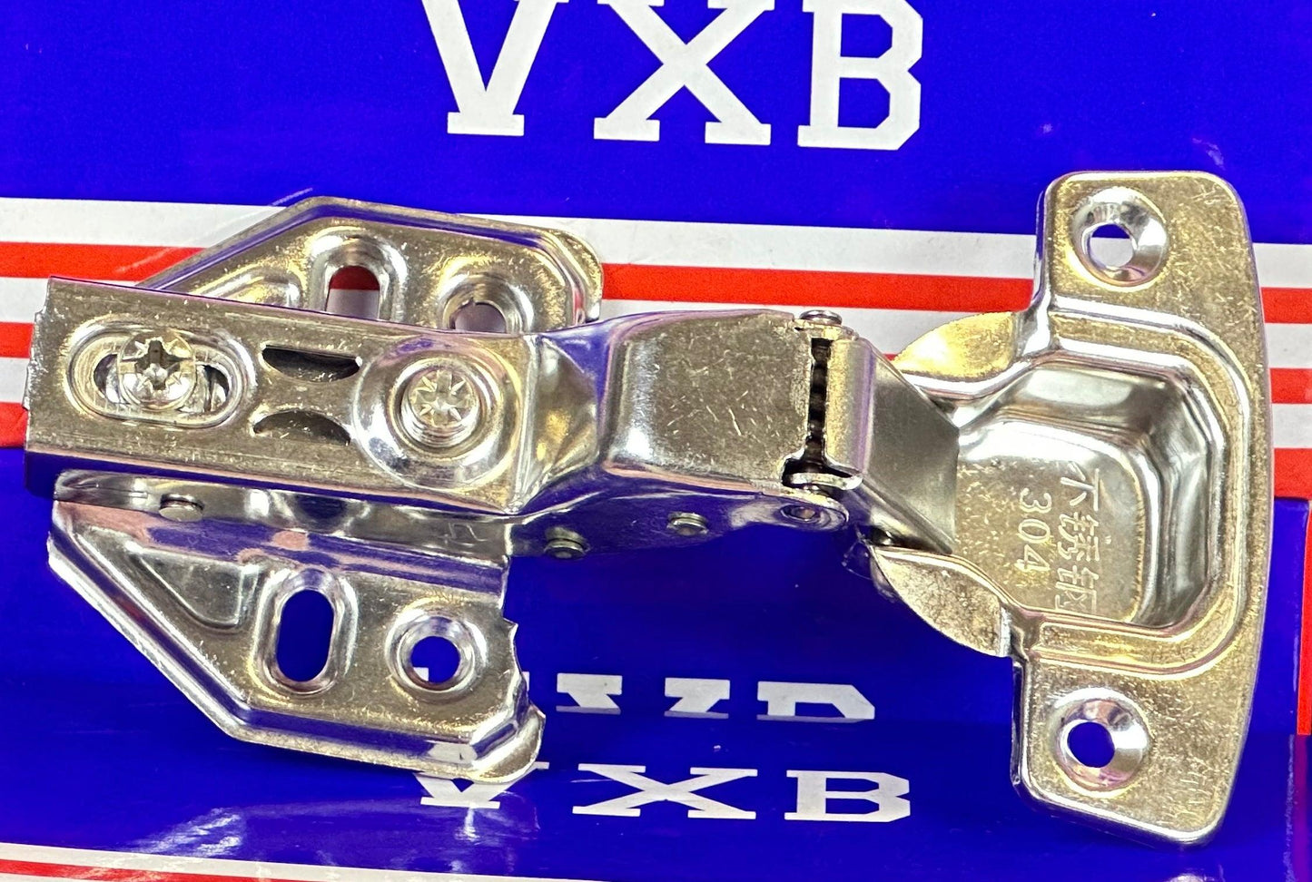 1 3/8" Inch Stainless Steel half overlay Smooth Hydraulic Hinge - VXB Ball Bearings