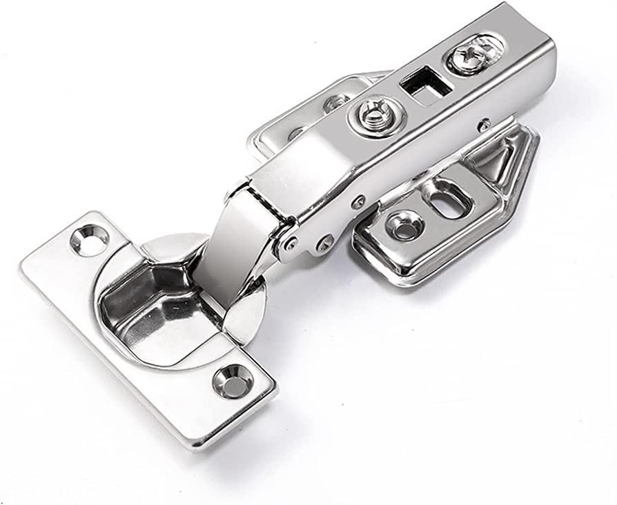 1 3/8" Inch Stainless Steel half overlay Smooth Hydraulic Hinge - VXB Ball Bearings