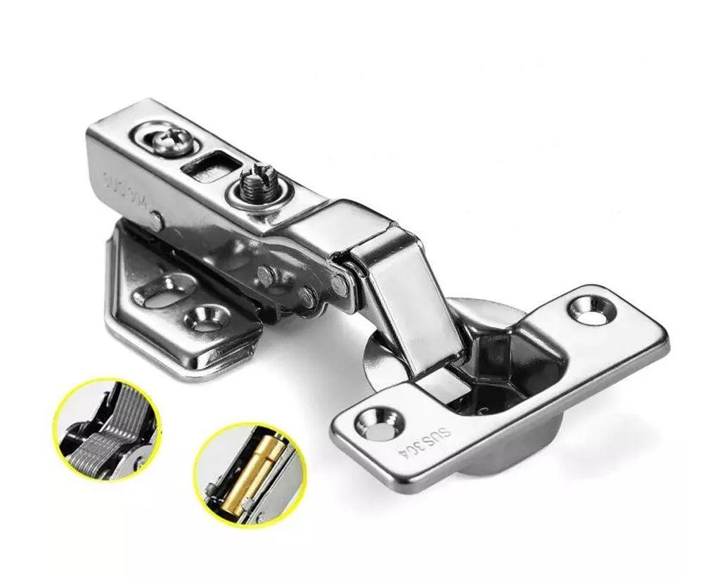 1 3/8" Inch Stainless Steel half overlay Smooth Hydraulic Hinge - VXB Ball Bearings