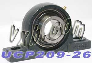 1 5/8 Bearing UCP209-26 + Pillow Block Cast Housing Mounted Bearings - VXB Ball Bearings