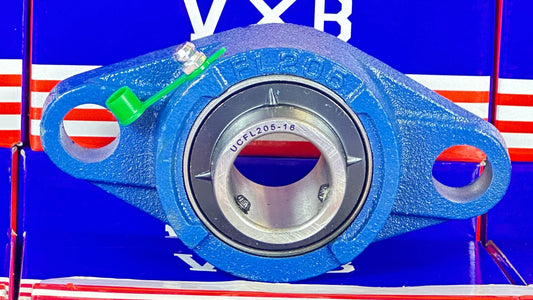 1 Bearing UCFL205-16 + 2 Bolts Flanged Cast Housing Mounted Bearings - VXB Ball Bearings