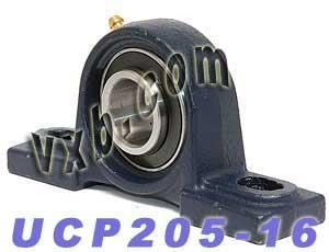 1 Bearing UCP205-16 + Pillow Block Cast Housing Mounted Bearings - VXB Ball Bearings