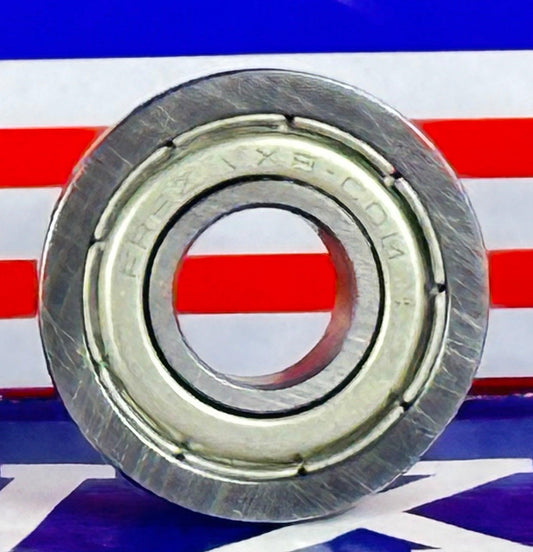 10 Flanged Shielded Bearing FR6ZZ 3/8x7/8x9/32 inch Bearings - VXB Ball Bearings