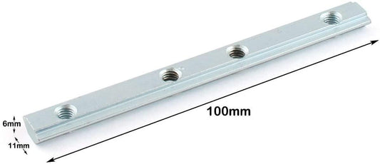100mm Long 2020 Aluminum Profile Extension Connector Bracket Fastener M5 Screw - VXB Ball Bearings