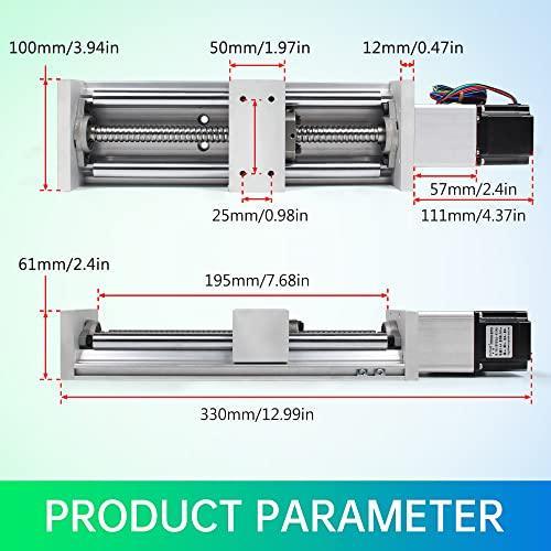 100mm Stroke CNC Linear Stage Motion Actuator, Double Optical Axis X Y Z Axis Linear Slide Rail Aluminum Alloy Cross Sliding Table SBR16 Linear Rail Guide SFU1605 Ballscrew for CNC - VXB Ball Bearings