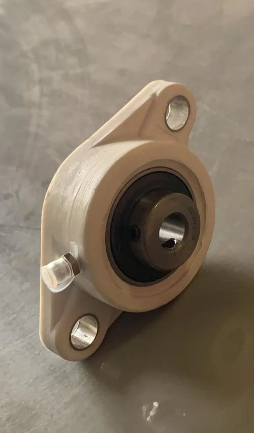 1/2" Bearing PUCFL201-8 + 2 Bolts Flanged Plastic Housing Mounted Bearings - VXB Ball Bearings