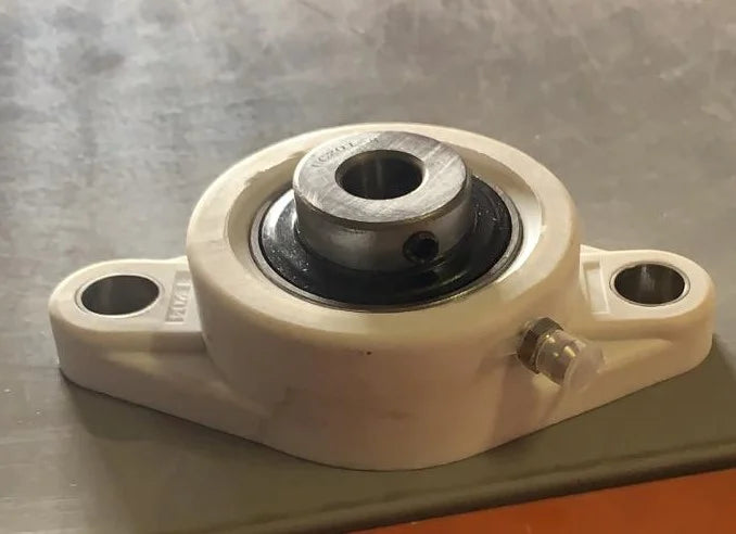 1/2" Bearing PUCFL201-8 + 2 Bolts Flanged Plastic Housing Mounted Bearings - VXB Ball Bearings