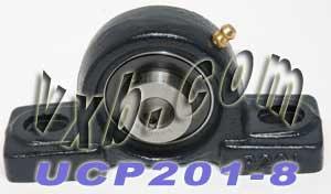 1/2 Bearing UCP201-8 + Pillow Block Cast Housing Mounted Bearings - VXB Ball Bearings