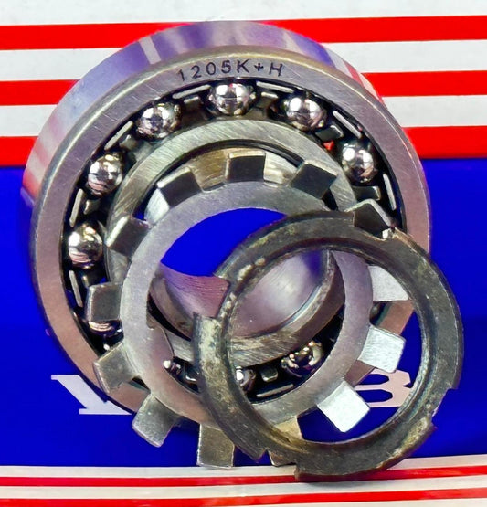 1205K+H Tapered Self Aligning Bearing with Adapter Sleeve 25x62x16 - VXB Ball Bearings
