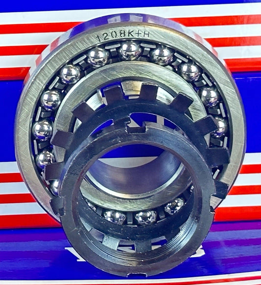 1208K+H Tapered Self Aligning Bearing with Adapter Sleeve 35x80x18 - VXB Ball Bearings