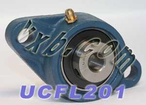 12mm Bearing UCFL-201 + 2 Bolts Flanged Cast Housing Mounted Bearings - VXB Ball Bearings