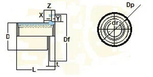 12mm Bearing/Bushing LMF12UU Linear Motion - VXB Ball Bearings