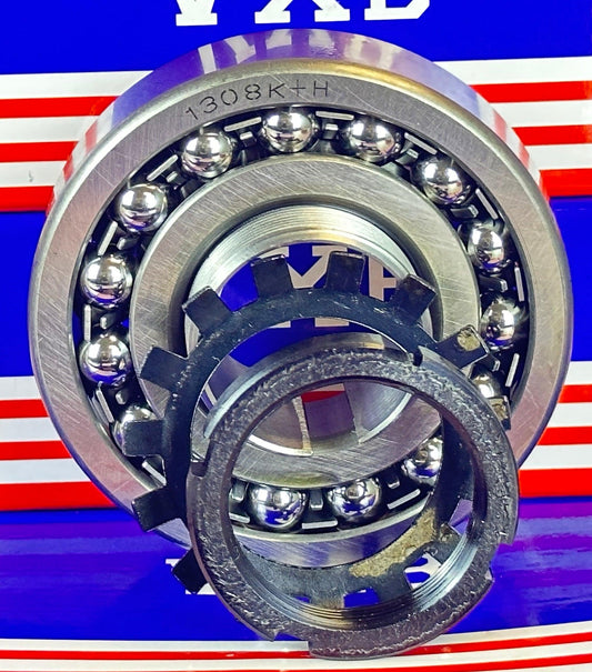 1308K+H Tapered Self Aligning Bearing with Adapter Sleeve 35x90x23 - VXB Ball Bearings