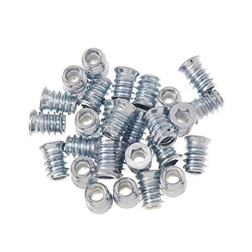 1/4-20 Threaded Insert for Wood Hex Drive Threaded Wood Inserts 1/4 Wood Nuts 40 Pieces - VXB Ball Bearings
