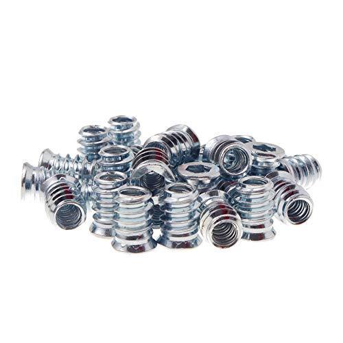 1/4-20 Threaded Insert for Wood Hex Drive Threaded Wood Inserts 1/4 Wood Nuts 40 Pieces - VXB Ball Bearings