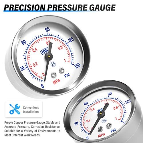 1/4 Inch NPT Air Filter Pressure Regulator Combo Piggyback, Air Tool Compressor Filter with Gauge AW2000-02 - VXB Ball Bearings