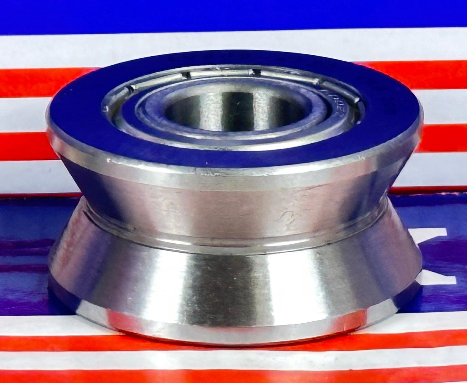 15x41x20mm V Groove Track Roller Guide Shield Ball Bearing LV202-41ZZ - VXB Ball Bearings
