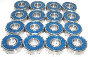 16 inline Skate Sealed Bearing Bronze Cage - VXB Ball Bearings