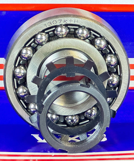 1307K+H Tapered Self Aligning Bearing with Adapter Sleeve 30x80x21 - VXB Ball Bearings