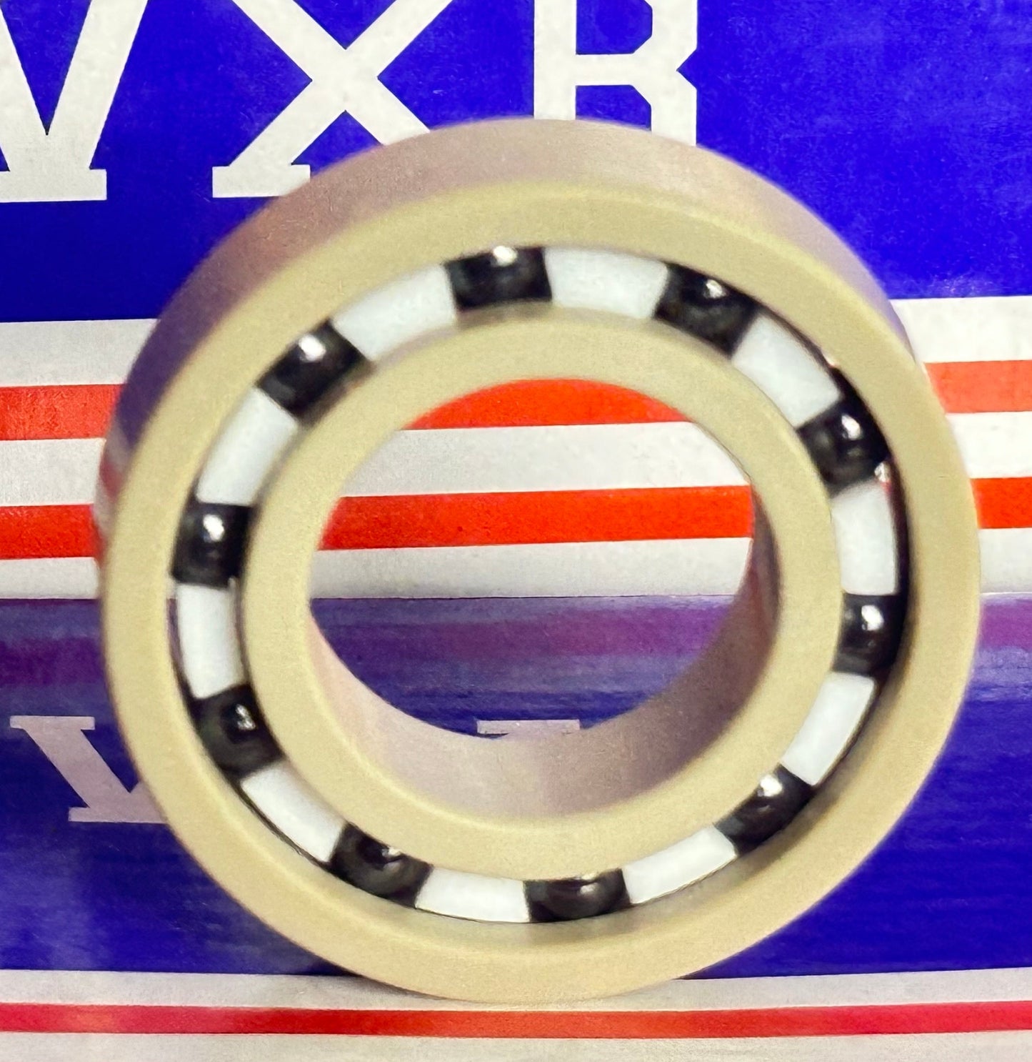 PEEK 6005 Ball Bearing PTFE cage Si3N4 Ceramic Balls 25x47x12