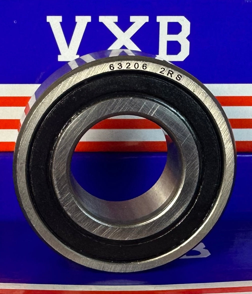 63206-2RS Radial Ball Bearing Double Sealed Bore Dia. 30mm OD 62mm Width 23.6mm