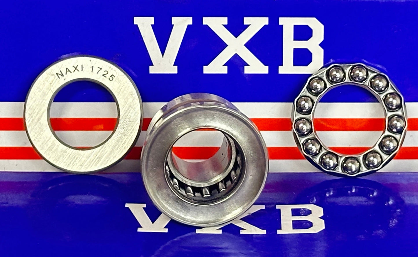 NAXI 1725 Combined Needle Roller with Thrust Ball Bearing Bore: 17mm width :25mm with inner Ring