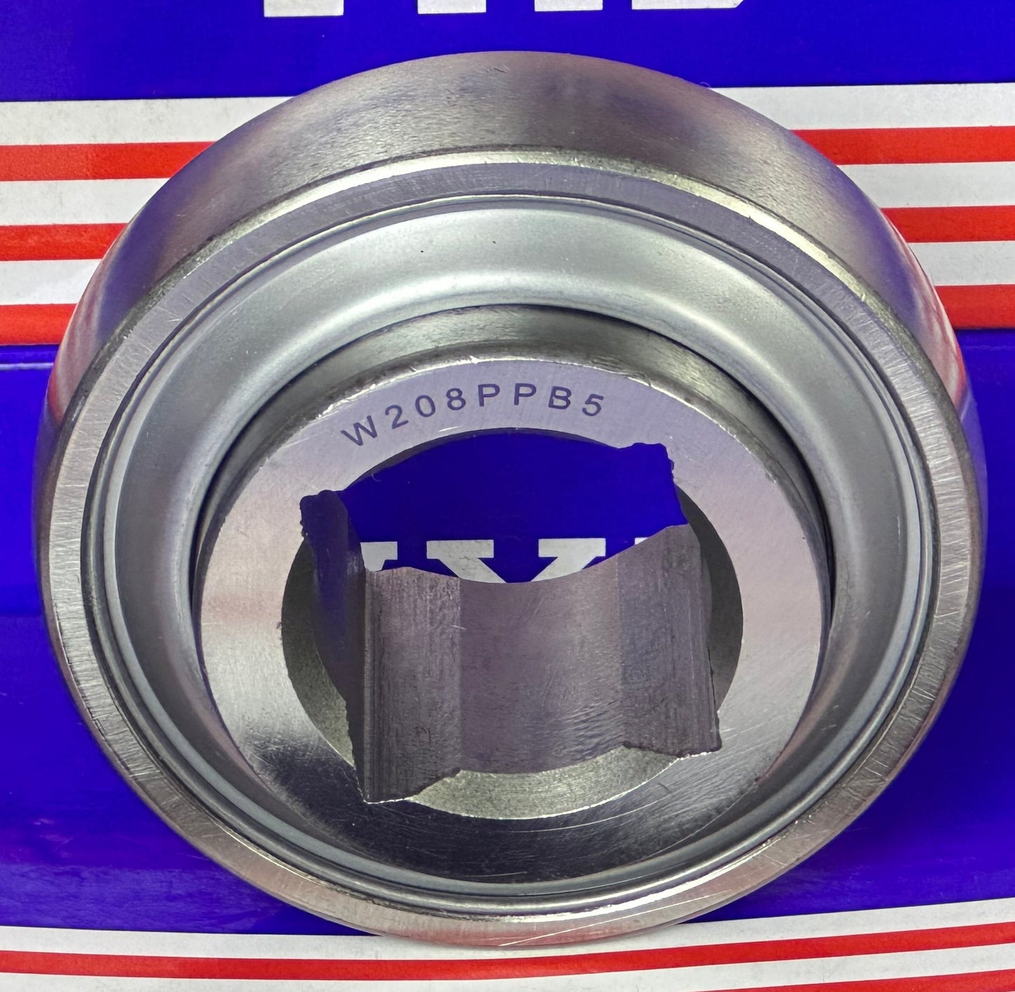 W208PPB5  Agriculture Heavy Duty Disc Harrow Bearing,  1 1/8" inch Square Bore, Non-Relubricable, Two Triple Lip Seals