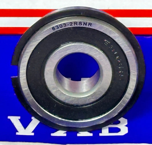 6303-2RSNR Sealed Bearing 17x47x14 with Snap Ring
