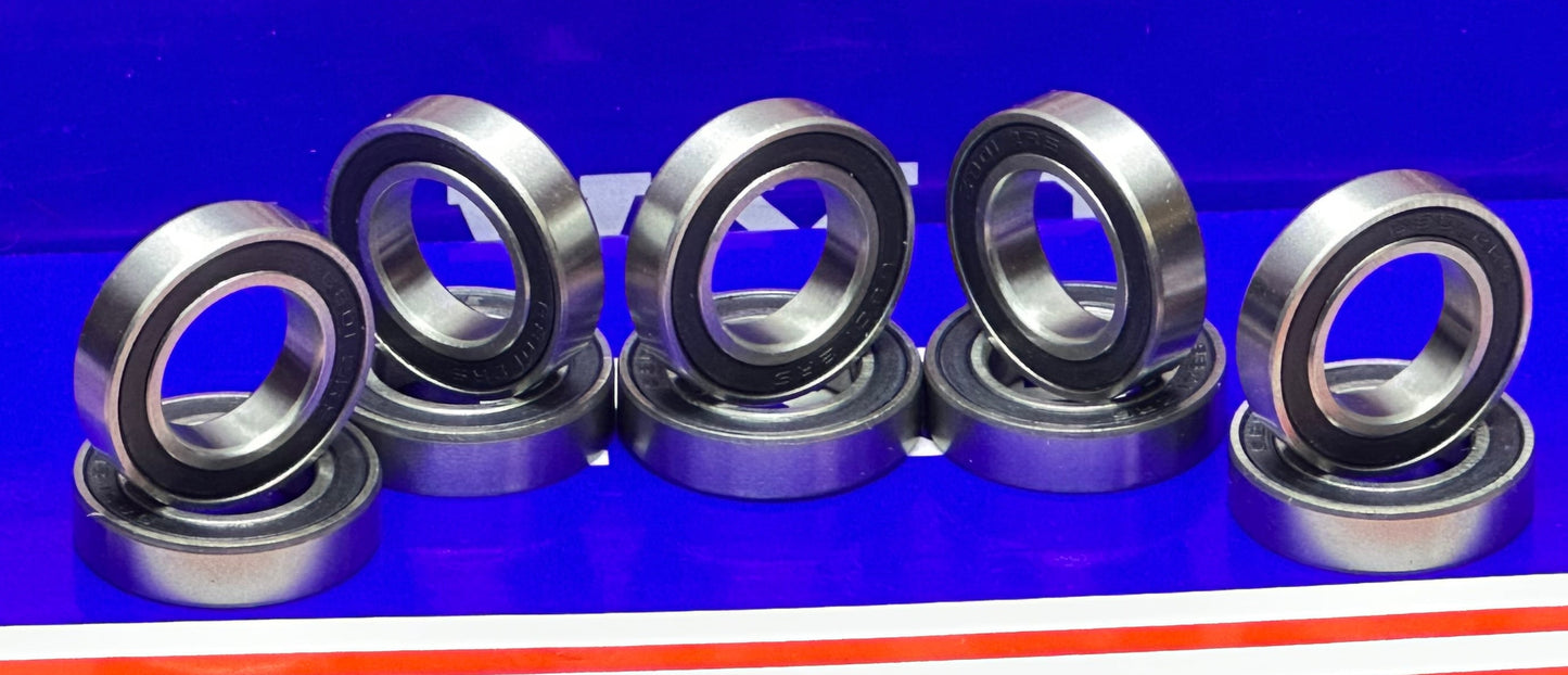 6801-2RS 12x21x5 PTFE Sealed Ball Bearing (Pack of 10)