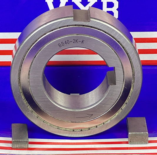 BB40-2K-K One way Bearing Shield Sprag Freewheel Clutch Bearings With One Key-way on the inner Ring