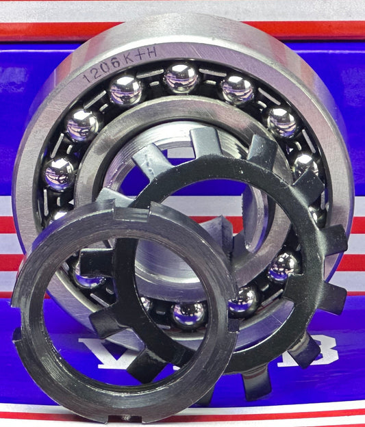 1206K+H Tapered Self Aligning Bearing with Adapter Sleeve 30x72x17