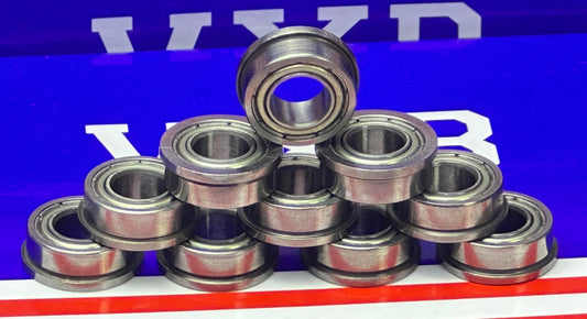 10 Flanged Shielded Bearing FR188ZZ 1/4x1/2x3/16 inch Bearings