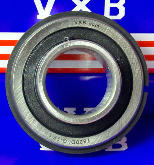 7620DLG-2RS  Single Row With Snap Ring and Extended Inner Ring 1-1/4" Bore; 2-9/16" Outside Diameter; 3/4" wide