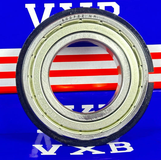 6007ZZNR Shielded Bearing with snap ring groove + a snap ring35x62x14