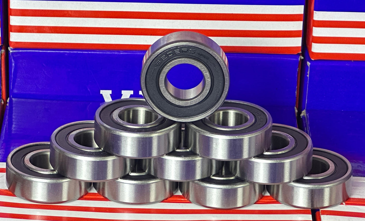 6202RS 15x35x11 Sealed Bearing Pack of 10